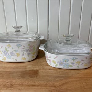 Corning Ware, Pastel Bouquet,  Covered Casserole with lid