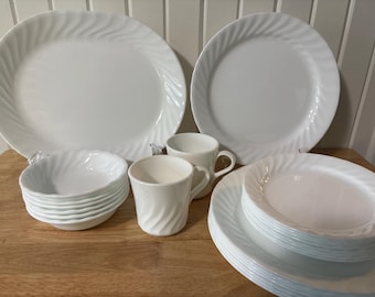 Corelle, Enhancements-Muster, Weiß, Wirbel