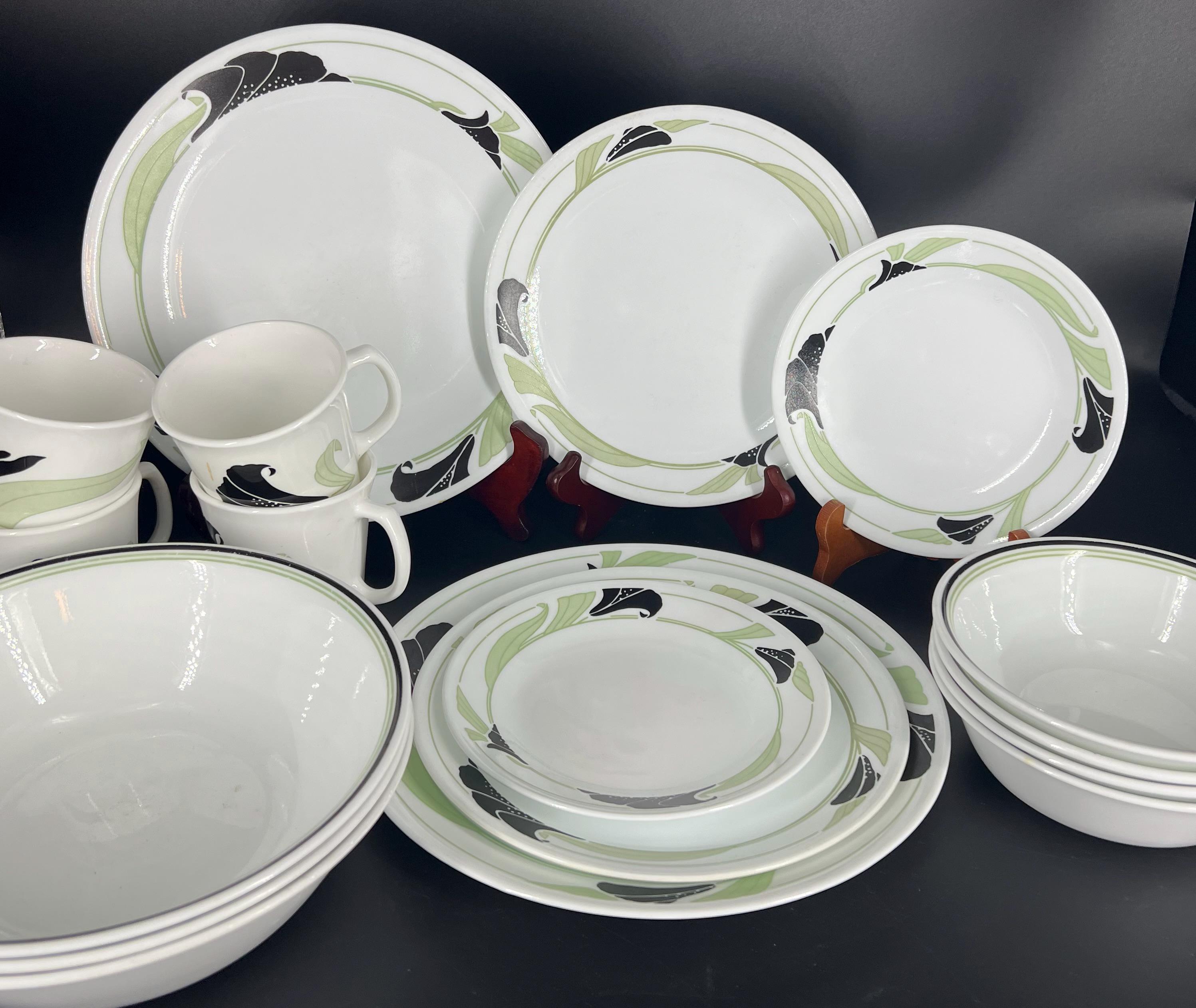 Corelle, Black Orchid, 17 Pieces - Etsy
