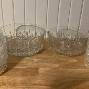 Arcoroc, cut crystal, 10 bowl set