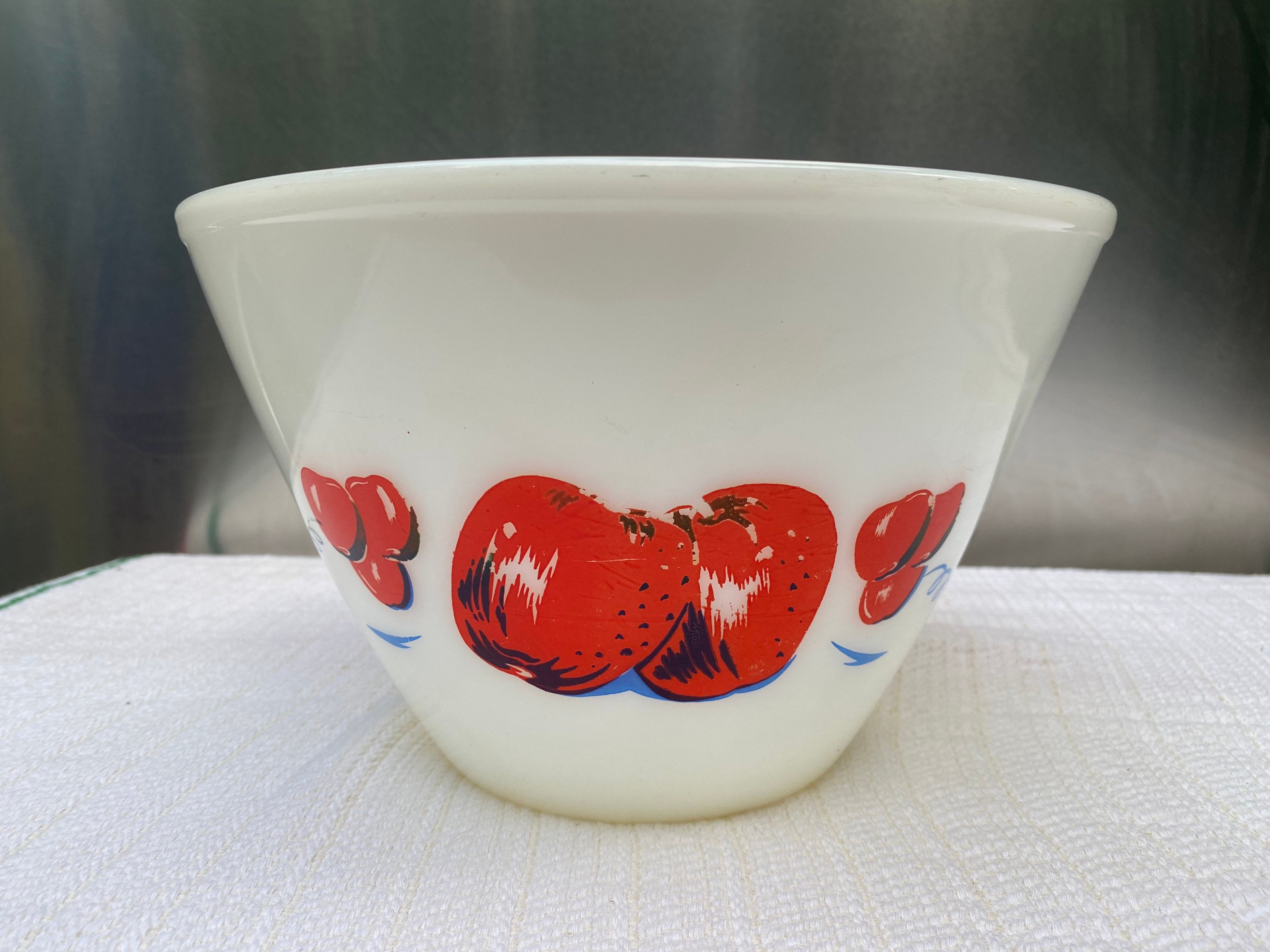 Fire King Apples and Cherries - Etsy