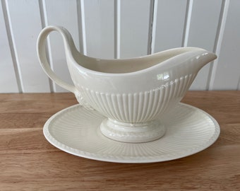 Wedgwood, Queen’s Ware EDME, Gravy Boat and Underplate