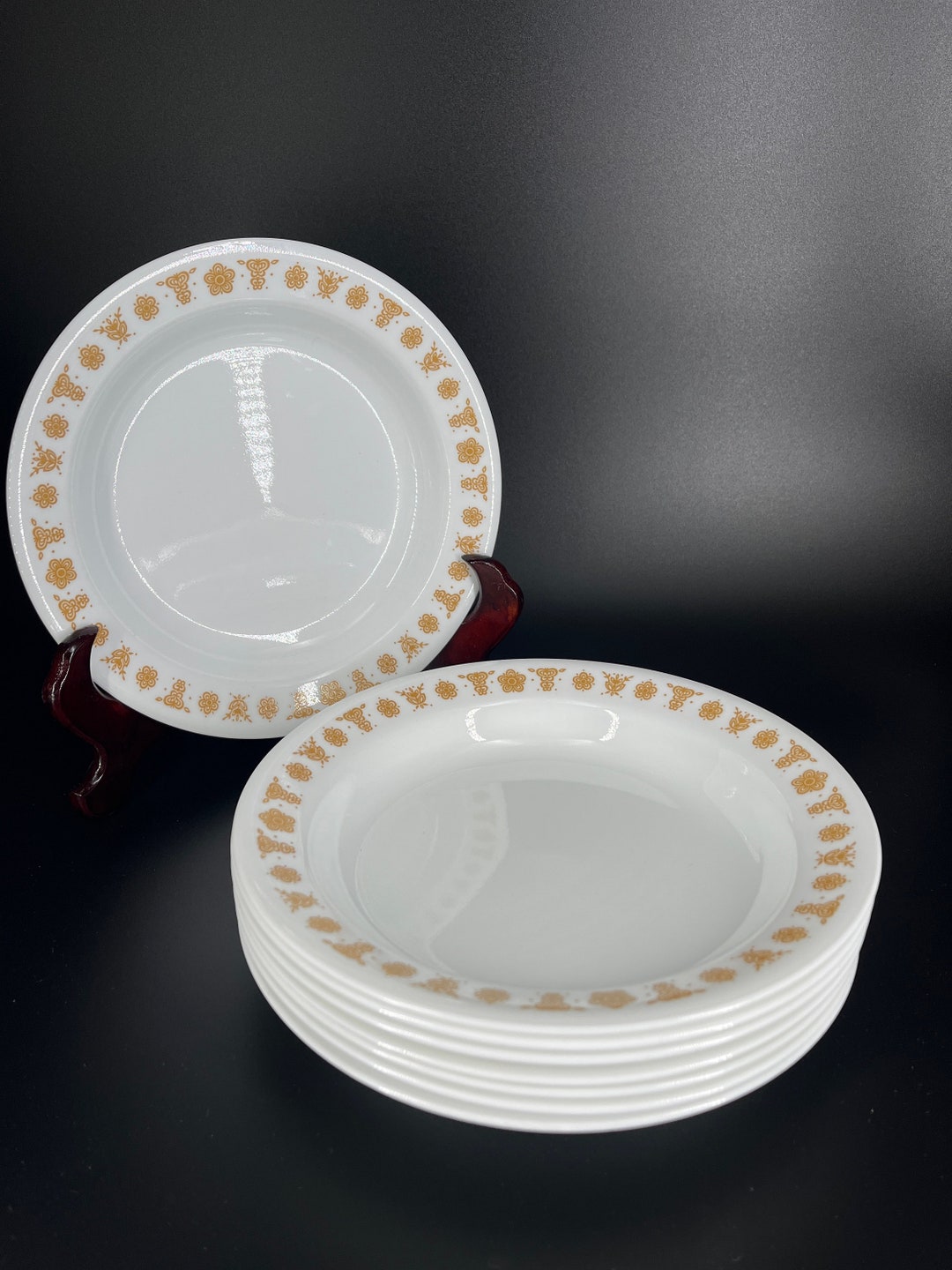 Corelle, Butterfly Gold, Rim Soup Bowls, Set of 8 Etsy