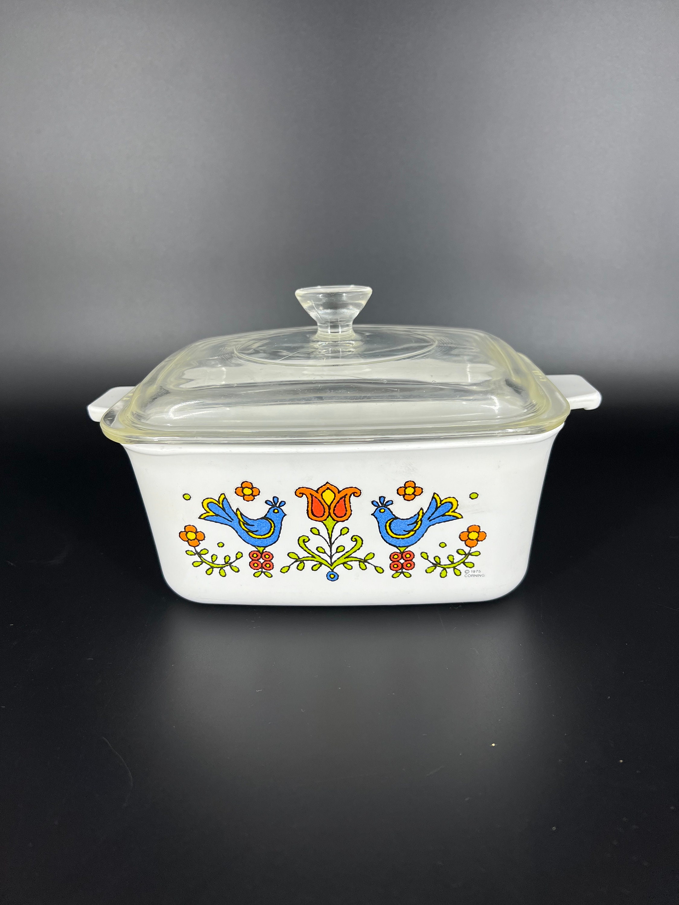 Moule à Pain CorningWare P-315-B 2 Qt - Nature's Bounty - 9x5x3 - Très Bon état