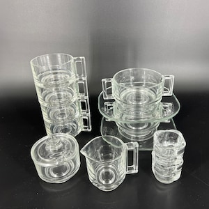 Joe Colombo, Arno, Italy, Clear glass, 12 pieces.