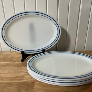 Pyrex by Corning, Tableware, Blue Band, 5 platters