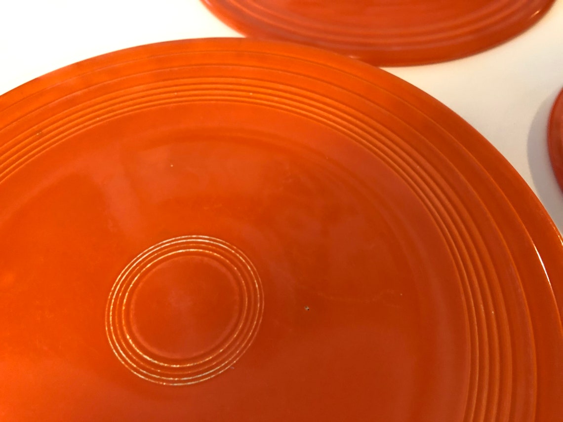 Fiestaware Radioactive Red 5 place Setting Etsy