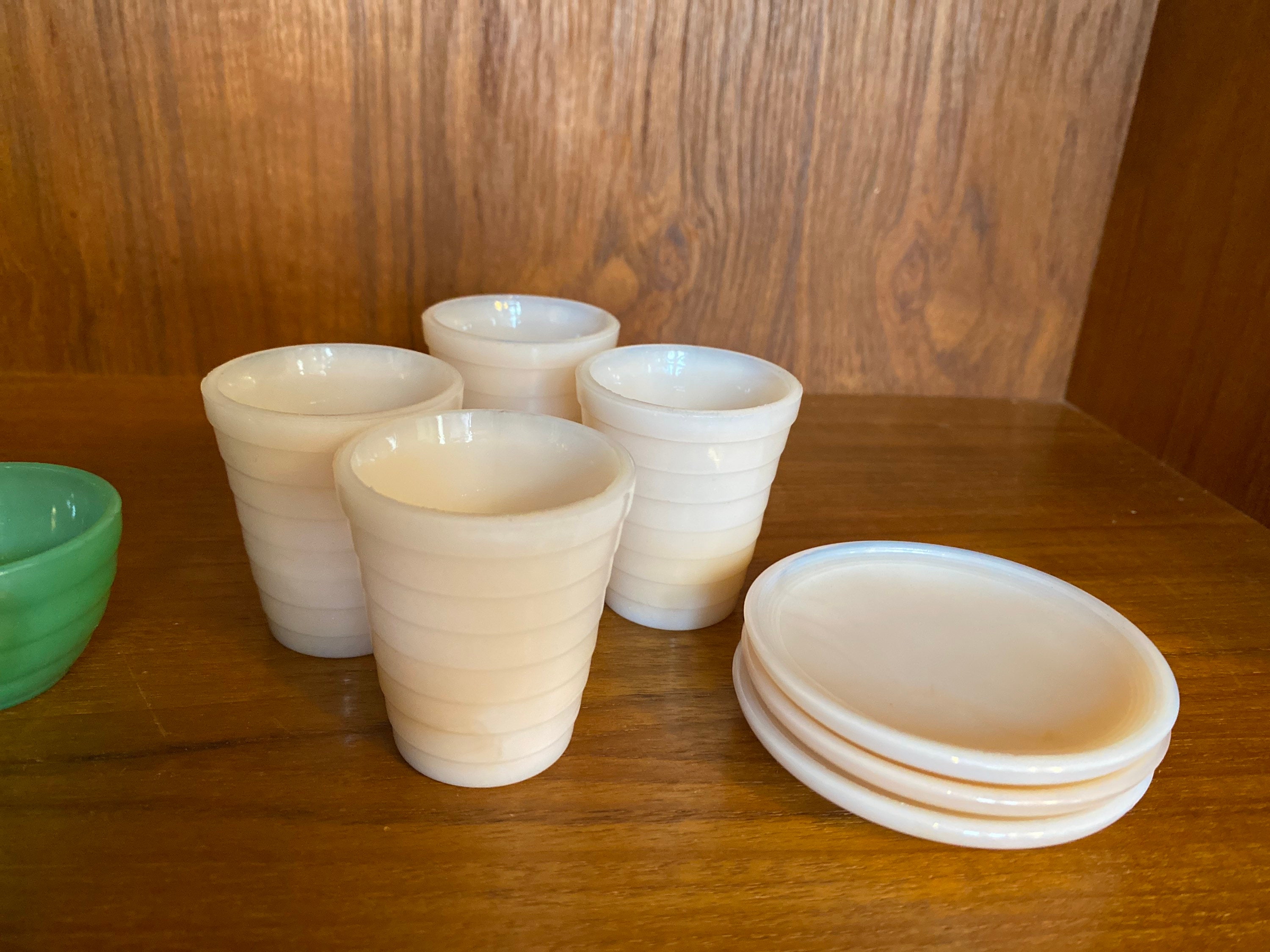 アクロ•アガットAkro Agate カップ＆ソーサー ミニチュア AKRO AGATE JADEITE CUP & SAUCER GREEN ANTIQUE TEA CHILD