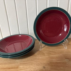 Denby, Harlequin, Rim Soup Bowl, set of 4