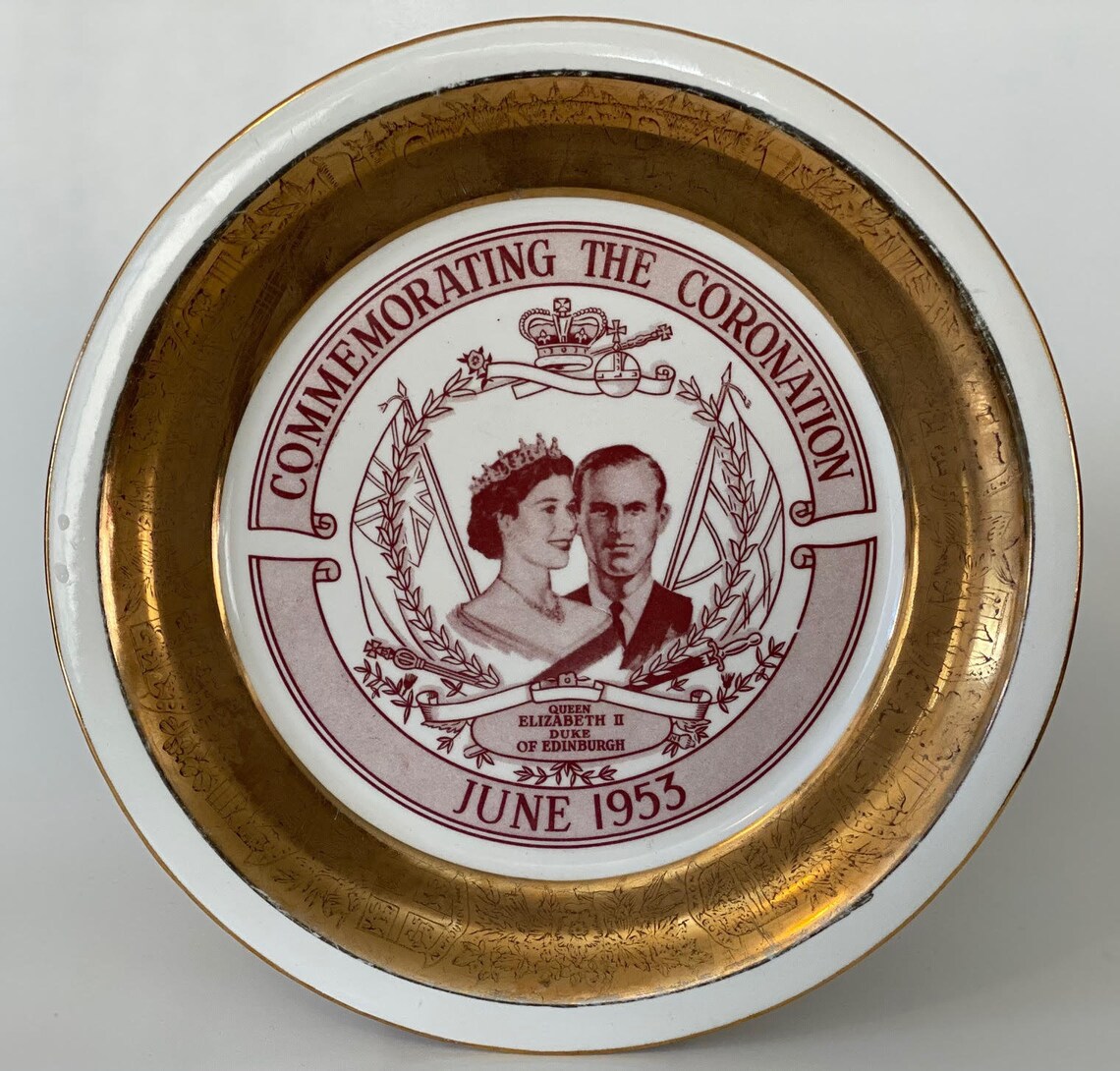 Queen Elizabeth Plate Commemorating the Coronation 1953 22 Etsy