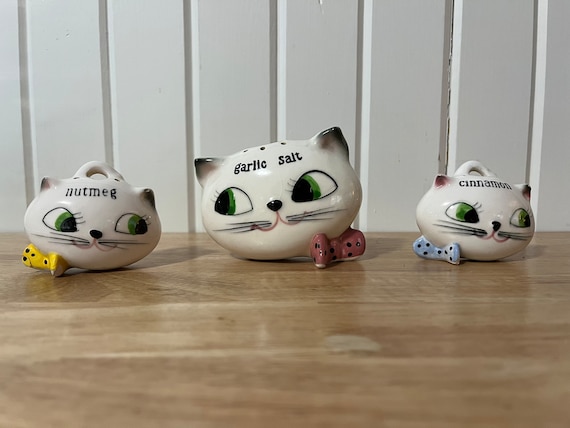 Vintage Holt Howard Kitten Spice Wall Plaques - Etsy