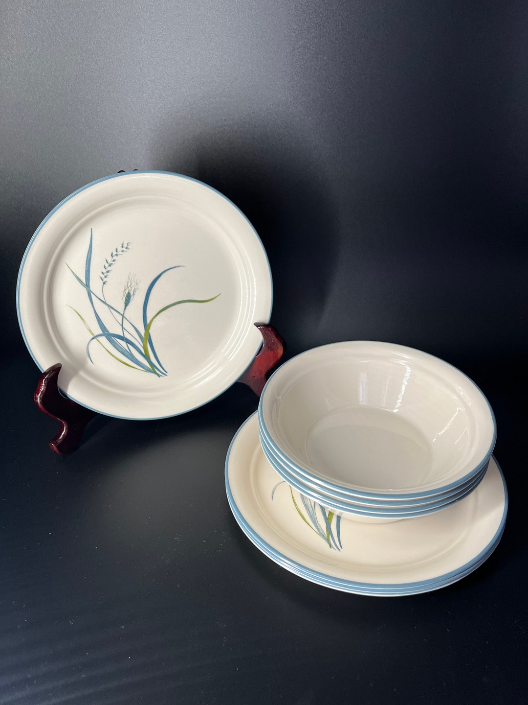 Corelle, Coastal Breeze, 4 Luncheon Plates, 4 Bowls Etsy