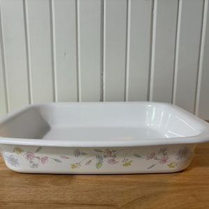 Corning Ware, Pastel Bouquet, A-21, Open Roaster