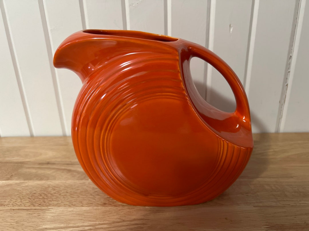 Fiestaware, Disk Pitcher, Radioactive Red Etsy