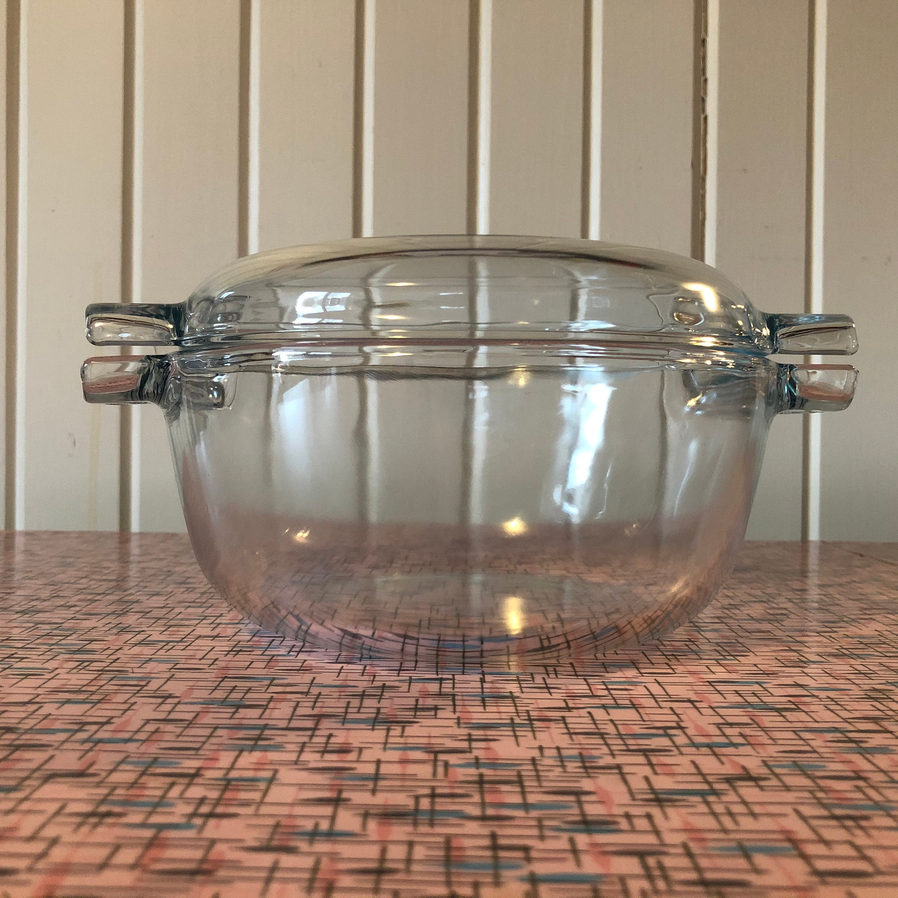 Pyrex France Casserole Dutch Oven Dish w/ Domed Lid Wide Etsy