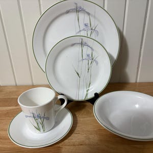 Corelle, Shadow Iris, plates and bowls
