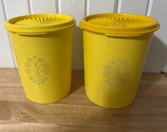Tupperware Junior Canisters with Servalier lids, pair