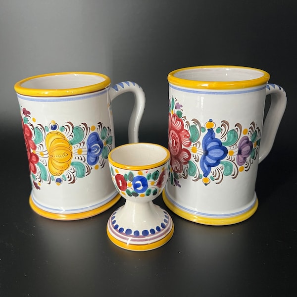 Modra, Slov, Keramika mugs hand painted, ceramic mug, pair