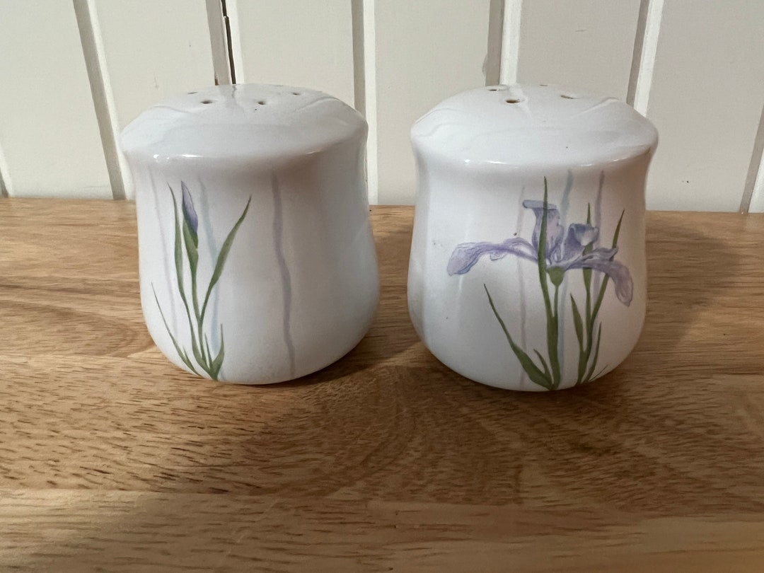 Corelle, Shadow Iris, Salt and Pepper Shakers Etsy