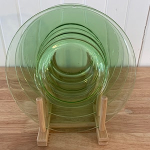 Green Uranium Depression glass salad plates