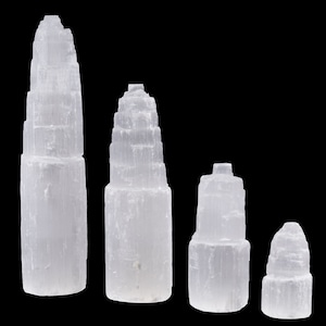 Selenite Towers, Mini Selenite Tower, Selenite, Charging Selenite, Charging Stone, Dream Stone, Crown Chakra, Meditation, 2.5&quot;, 4&quot;, 6&quot; or 8&quot;