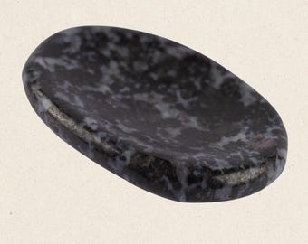 Indigo Gabbro Worry Stone for Anxiety Relief, Healing Crystals and Natural Energy Healing Thumb Stone, Perfect Meditation & Spiritual Gift