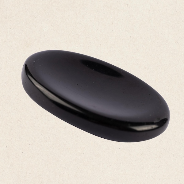 Black Obsidian Worry Stone for Anxiety Relief, Healing Crystals, Natural Energy Healing Thumb Stone, Perfect Meditation & Spiritual Gift