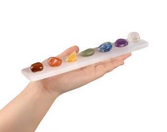7.75" Selenite Charging Plate Large, Selenite Cleansing, Flat Crystal Plate, Selenite Gift, Natural Selenite, Reiki Crystals, Chakra Stones