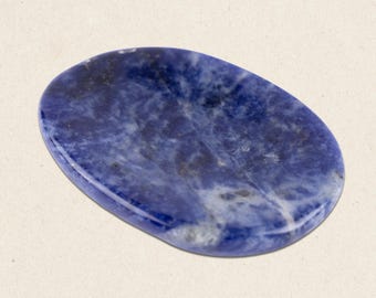 Sodalite Worry Stone for Anxiety Relief, Healing Crystals and Natural Energy Healing Thumb Stone, Perfect Meditation & Spiritual Gift