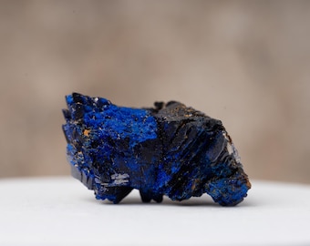 Azurite Cluster, Natural Mineral Specimen, Raw Crystal Cluster, Craft Supply, Collector Stone, Unique Crystal Gift
