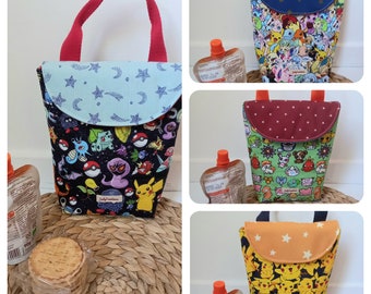 Pochette/sac à goûter Pokémon, pochette à goûter, sac à goûter, pochette goûter, sac goûter, Pokémon