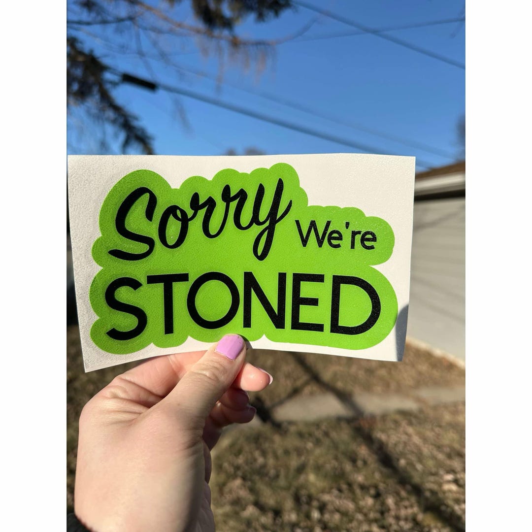 Insegna In Lamiera Vintage 'Sorry WE Are Stoned', 20,3x30,5 Cm, Con Bordi Arrotolati E Fori Preforati, Decorazione Da Parete Per Bar E Locali