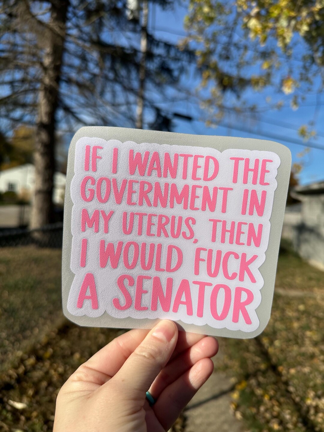 If I Wanted The Government In My Uterus Sticker