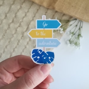 Pegatina de aventura de bullet journal | Pegatina de viaje Bujo hecha a mano – Scrapbooking / agenda / diario – Ilustración de la naturaleza