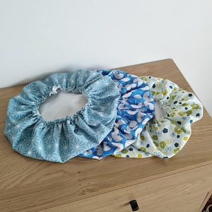 Satin and cotton hair nightcap | Anti-frizz, shine, hair care & protection | Handmade in France