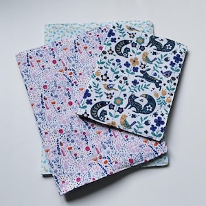 Funda de tela reutilizable para cuaderno - Funda de libro infantil | Algodón Oeko-tex – Funda de libro ecológica – Vuelta al cole para niños – Hecho a mano
