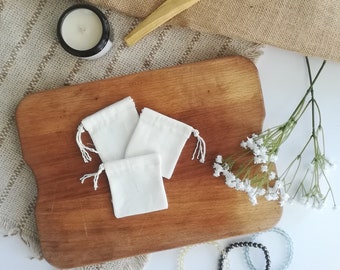 Wielokrotnego użytku, nadające się do prania torebki herbaty z bawełny organicznej – Bezpieczne dla żywności | Herbaty ziołowe i napary liściaste – Zero waste – Ręcznie robione we Francji