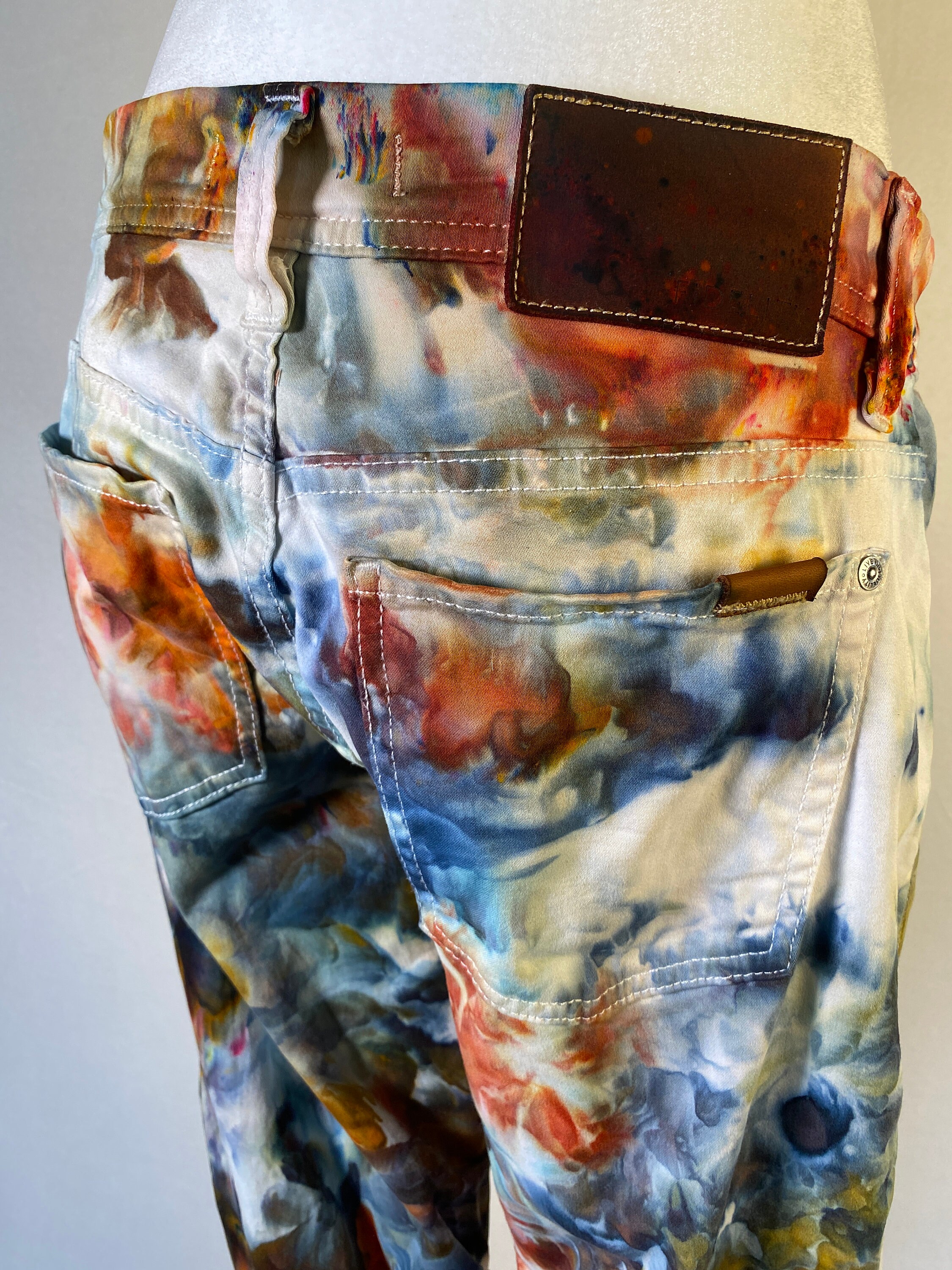 Size 6 Gorgeous Hand Dyed Jeans / one of a kind tie dyed jeans | Etsy