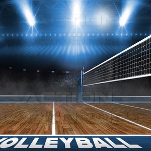 Digital Backdrop Photography Sports VOLLEYBALL BLUE - Etsy