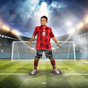 Soccer Digital Backdrop - Photography |  SOCCER STAR STADIUM | Photoshop Backgrounds and Overlays | High-Resolution 4K Download