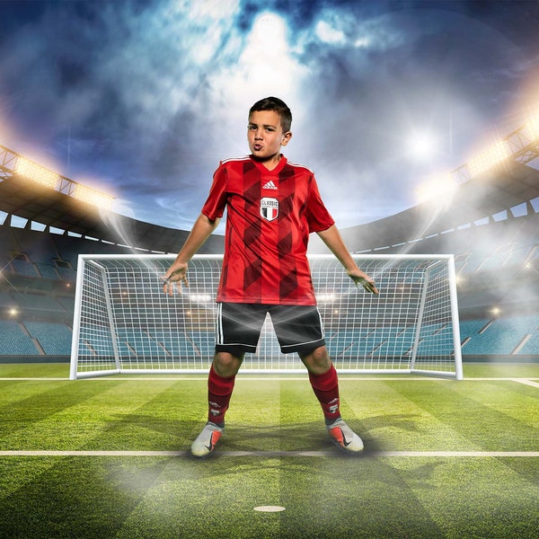 Soccer Digital Backdrop - Photography |  SOCCER STAR STADIUM | Photoshop Backgrounds and Overlays | High-Resolution 4K Download