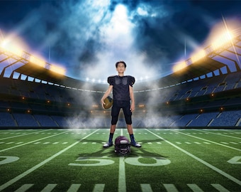 Digitale voetbalachtergrond - sport |  NACHTSPELSTADION | Beste Photoshop-achtergronden en -overlays | Downloadfotografie met hoge resolutie in 8K