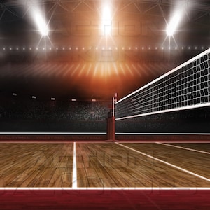 Digital Backdrop Photography Sports VOLLEYBALL RED - Etsy