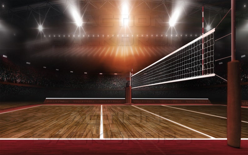 Digital Backdrop Photography Sports VOLLEYBALL RED - Etsy