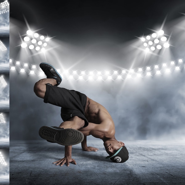 Digital Overlays & Backdrops - Stadium Lights | SMOKIN' STADIUM LIGHTS | Photoshop Backgrounds and Layers | High-Resolution 4K photography