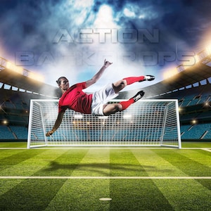 Tło cyfrowe do piłki nożnej - Fotografia sportowa | Stadion gwiazd piłki nożnej | Tła i nakładki do programu Photoshop | Pobieranie w wysokiej rozdzielczości 4K