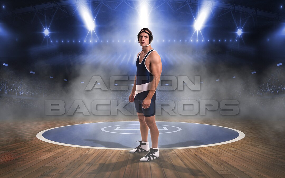 Wrestling Digital Backdrop Photography DYNAMIC ICE WRESTLING
