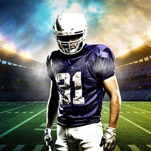Digital Football Backdrop & Background | Nightbreak Football Stadium | Photoshop Backgrounds and Overlays | High-Resolution 4K Download