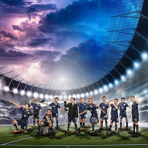 Digital Backdrop Photography - Stadium | LIGHTNING STORM STADIUM | Photoshop Backgrounds and Overlays | High-Resolution 4K Download