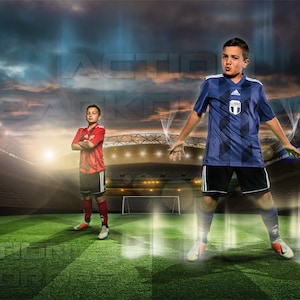 Digital Backdrop Photography - Soccer |  SOCCER FLARE STADIUM | Photoshop Backgrounds and Overlays | High-Resolution 4K Download